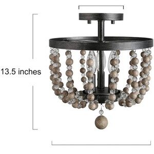 3-Light Bohemian Ceiling Light